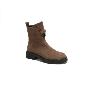 <span class=keywords><strong>Bottines</strong></span> à talon bloc avec boucle métallique pour <span class=keywords><strong>femme</strong></span>, <span class=keywords><strong>bottines</strong></span> décontractées minimalistes de qualité supérieure, <span class=keywords><strong>bottines</strong></span> polyvalentes multicolores - Product Image 4