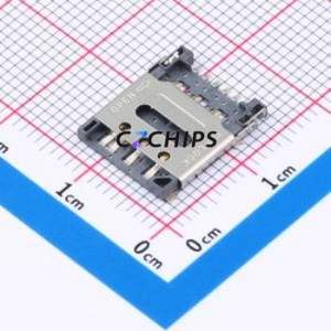 SIM301-FYB7AH1.5 SIM Card Connector SMD Connector Flip Cover Type Nano SIM Card Card Holder 1.5mm - Product Image 1