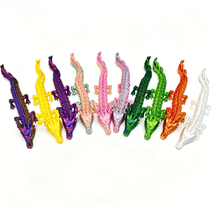 Dragón Articulado Impreso en <span class=keywords><strong>3D</strong></span> con Articulaciones Flexibles, Cuello, Alas y Cola Posables, Juguete Coleccionable para Decoración de Escritorio o Estante - Product Image 2