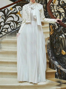 Vintage Palace lourd broderie diamant deux pièces ensemble 2025 nouveau haut brodé coupe ajustée à manches longues robe ensemble pour les femmes automne - Product Image 2