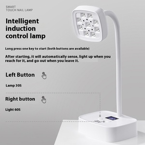 Lampe UV à induction pour salon de manucure, lampe de bureau électrique Lotus Light, 9 perles UV/LED, séchage rapide, sans assombrissement, capteur intelligent, photothérapie - Product Image 3