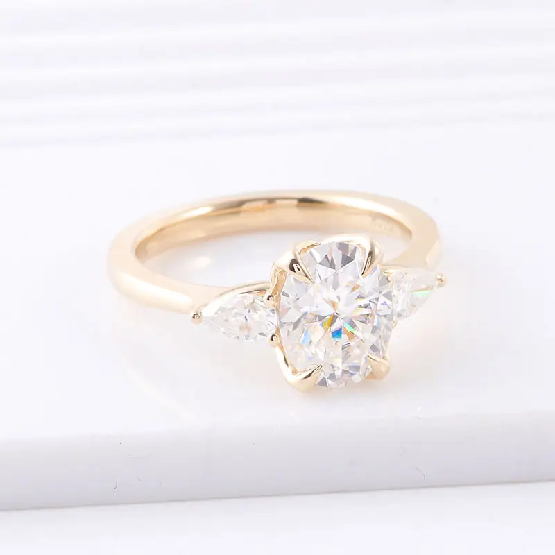 1.5 Carat Ct Moissanite Ring 18k Gold White Gold Engagement Ring Latest Gold Ring Prices