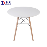 DLT-S001 Table à manger de qualité supérieure et au prix le plus bas, table à manger simple avec pieds en bois de hêtre