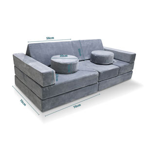 Divano Gioco Componibile <span class=keywords><strong>per</strong></span> <span class=keywords><strong>Bambini</strong></span> in Memory Foam, Divanetto Sezionale Convertibile e Cuscino da Pavimento <span class=keywords><strong>per</strong></span> Ragazzi e Ragazze - Product Image 6