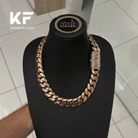 Bijoux Hip Hop pour hommes, chaîne de rappeur, collier en argent 925, collier super grand, chaîne Miami Cuban Link