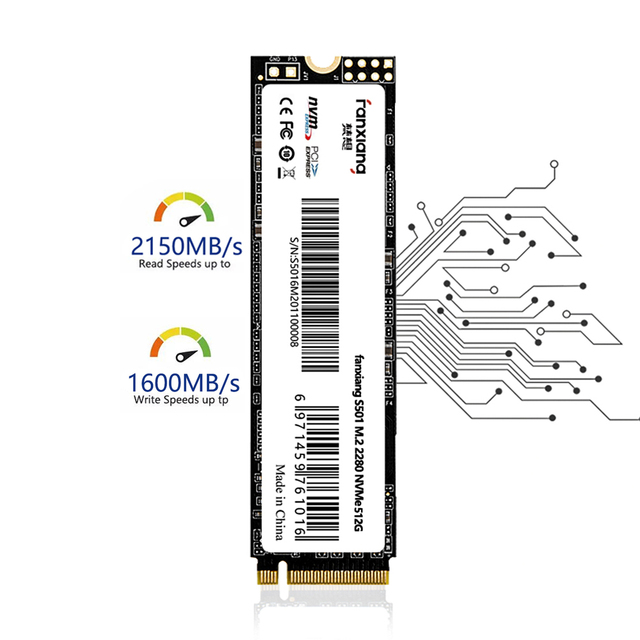 OEM Bulk 128GB 256GB 512GB 1 2 TB 1TB 2TB M2 M.2 2280 PCIe NVMe SSD PCI Express Gen3x4 Disco Duro Hard Drives with QLC Chips