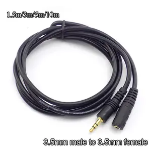 1.5/3/5/10M 3.5mm Stereo Male to Female Audio Extension Cable Cord for Headphone TV Computer Laptop MP3/MP4 Earphone L19