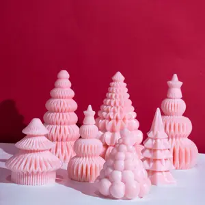 Sd Nieuwe 3d Diy Handgemaakte Grote Kleine Kerstboom Ornament Siliconen Kaars Mallen Voor Kaars Maken Kerst