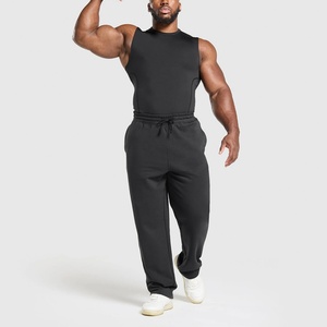 Débardeur de sport pour homme personnalisé, couleur unie, tricoté, écologique, séchage rapide, col rond, coupe musculaire, avec logo personnalisé - Product Image 4