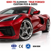 Jantes forgées Gunmetal Deep Dish 18 19 20 21 pouces 5x112 5x120 à lèvre polie légères pour Audi A4 A5 A6 S4 S5 Corvette C8