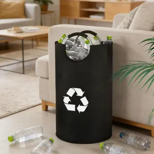 Indoor Recycling <b>Bin</b> 82L Oxford Fabric Foldable Storage Bag for Kitchen Home Dorm Laundry <b>Room</b> Garage Bedroom Daily Organization - Product Image 3