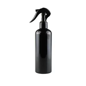 Botella pulverizadora negra de 500ml, contenedor de bomba de pulverización de gatillo a granel, automática, resistente a Químicos