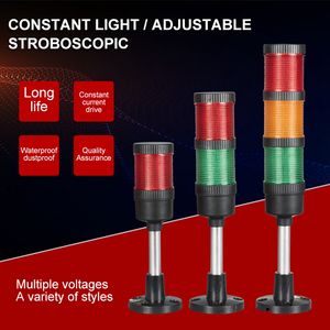 Lumière de tour de balise d'alerte de sécurité de machine avec stroboscope et voyant d'avertissement de mode flash régulier 3 couches sans sonnerie LTE-5053 T/W - Product Image 3