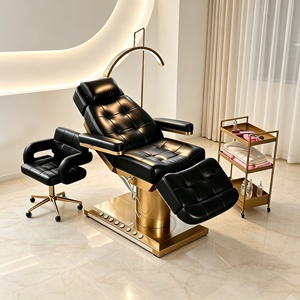 RJ Luxury Black Gold Beauty Salon Equipment 3 Motor Electric Massage Cosmetic Extension Spa <b>Adjustable</b> Eyelash Facial Beauty Bed - Product Image 5