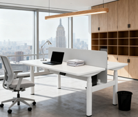 Bureau de travail électrique moderne assis-debout, cadre en fer durable, table d'étude réglable en hauteur avec capacité de 120 kg