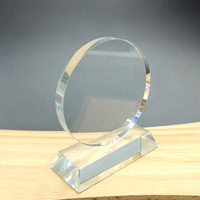 Trophée en cristal de style nouveau prix en verre changeant de couleur pour les fêtes au néon