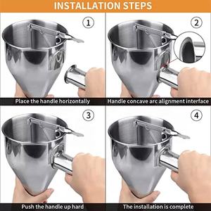 Dispensador de Masa para Panqueques y Repostería de Acero Inoxidable 2026, con Soporte, Capacidad de 600/1200ml, Ecológico, Logotipo Personalizado, Embudo - Product Image 6