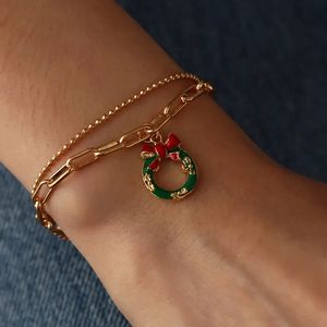 I-0055 Wholesale <b>Christmas</b> Snowman Snowflake Chain Bracelet Bracelet Homme Bijou Wholesales <b>Christmas</b> Bracelet - Product Image 5
