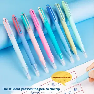 <span class=keywords><strong>ป</strong></span>ากกาหัวแร้งสีสันสดใสแบบพับเก็บได้ปากกาหัวดีขนาด0.38มม. <span class=keywords><strong>ป</strong></span>ากกาหัวปากกาลบได้สำหรับผู้เริ่มต้นเขียนตัวอักษรได้พร้อมยางลบ - Product Image 4