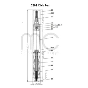 C202 популярный товар 3 мл пустая алюминиевая Косметическая упаковочная ручка клик для кутикулы масла блеск для губ - Product Image 3