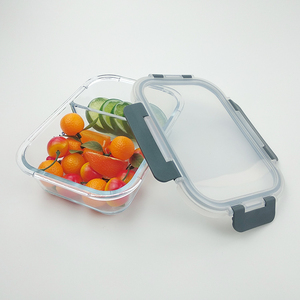 Borosilicato hermético de la caja de almuerzo de <span class=keywords><strong>llevar</strong></span> contenedor de almacenamiento de alimentos con tapa de PP <span class=keywords><strong>para</strong></span> la Oficina - Product Image 1