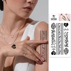 Adesivo personalizzato per il corpo <span class=keywords><strong>Tatoo</strong></span> Sexy impermeabile amore cuore tatuaggi temporanei arti - Product Image 4