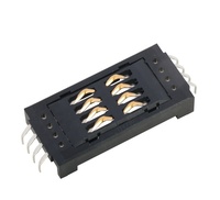 Connecteur de lecteur de carte femelle 8 broches de type DIP, hauteur 6,10 mm, fabriqué à Shenzhen, pour terminal de contrôle d'accès