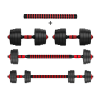 Ensemble d'haltères multifonctions 40 kg réglables, directement de l'usine, pour la musculation à domicile (barre, kettlebell, haltères en ciment)