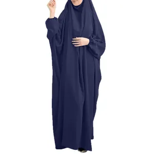 빈티지 이슬람 여성 긴 드레스 단색 플러스 사이즈 중동 두바이 터키어 맥시 가운 여성 Abaya 드레스