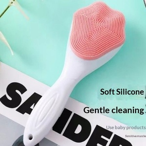 Brosse nettoyante faciale en silicone en gros, manuelle, à poils doux, exfoliante, double face pour le lavage du visage - Product Image 3