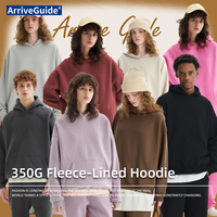 Sweat-shirts unisexes de haute qualité 350 g/m² doublés polaire épais pour l'hiver, avec étiquette personnalisée, emballage, fournisseur en gros