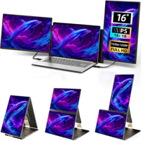 Écran de surveillance pour le trading, moniteurs portables pour ordinateurs portables 16 pouces 1200P IPS, mode réunion empilable avant-arrière, vente en gros OEM