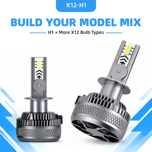 X12 H1 LED Headlight Bulb 120W 10000LM 6000K Fog Light Upgrade Fan Cooling Dual Copper Pipe - Product Image 1