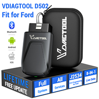Escáner OBD2 VDIAGTOOL D502 para Automóviles Ford, Herramientas de Diagnóstico, Lector de Códigos J2534, Auto VIN, 27+ Servicios, Actualización Gratuita de por Vida