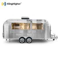 Camion de cuisine mobile commercial entièrement équipé, remorque de restauration Airstream pour boulangerie, kebab, crème glacée