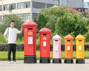 Cabine téléphonique rétro en métal de couleur personnalisée cabine téléphonique boîte aux lettres panneau chaise magasin de vêtements décorer cabine téléphonique de Londres - Product Image 6