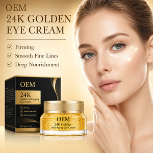 Crème pour les yeux au logo personnalisé, or 24 carats, naturelle, biologique, végétalienne, à base de plantes, anti-rides, raffermissante, éclaircissante, soin quotidien de la peau - Product Image 2