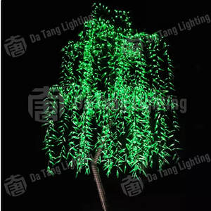 Arbre de saule LED décoratif IP65 étanche pour parc paysager, visite nocturne, création d'un éclat paysager fluide et doux, options de couleur RGBW - Product Image 1