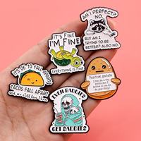 Wholesale Metal Cartoon Pins Cute Dog Turtle Animal Enamel Lapel Pins Lovely Potato Enamel UV Printing Decorative Brooches Pins