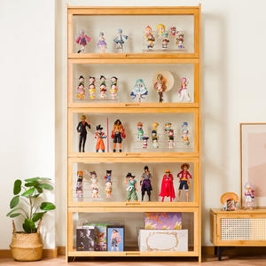 Gabinete de exhibición de <span class=keywords><strong>Lego</strong></span> transparente acrílico hecho a mano, almacenamiento de bloques de construcción a prueba de polvo y decoración del hogar para organizador de sala de estar - Product Image 3