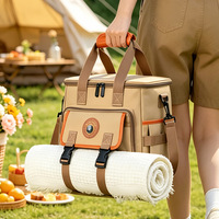 Sac isotherme pour pique-nique et camping en plein air de 15 L |   Rétenction de la glace pendant 3-5 heures |   Badge Compas |   Portable, léger et étanche