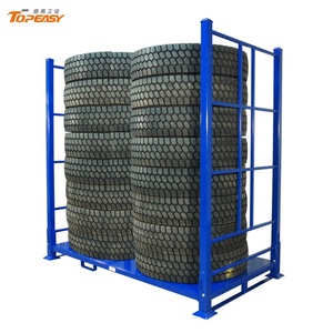 מתקפל וstackable אחסון מטלטלין אופנוע צמיג מתלה 4 גלגלי צמיג מורט צמיג אחסון stillage - Product Image 2