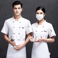 Nouvelle conception élégante, uniformes de chef, serveur et serveuse de style chinois traditionnel à manches courtes pour la restauration et la cuisine des restaurants et bars