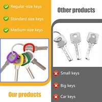 Lot de 50 housses de clés en silicone pour clés de maison et de bureau (8 couleurs) - OLIVER Organisation des clés de voiture