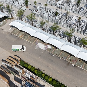 Personnalisé 2025 nouvelle structure de membrane de stationnement de voiture extérieure couverture de pare-soleil étanche pour hôtels et écoles - Product Image 1