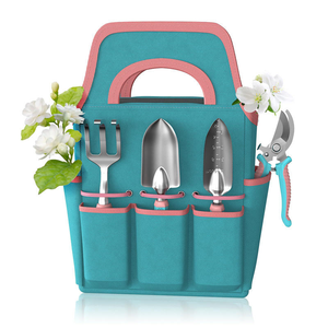 Juego de herramientas de jardín, paquete de 8 herramientas de jardín de alta resistencia con empuñadura de goma antideslizante con bolsa de jardín grande para herramientas para regalo de Madre Padre - Product Image 1