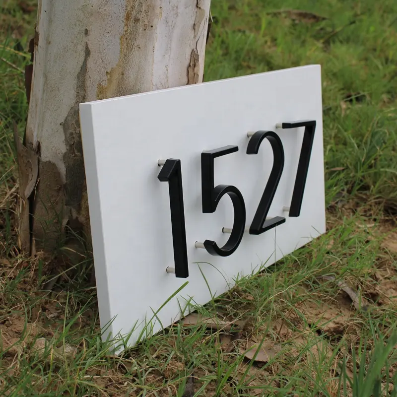 Современный номер двери плавающий дом цифры буквы 5 дюймов (125 мм) цинковый сплав черный знак для квартиры отеля