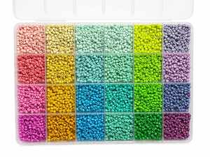 Kit de 24 Colores de Cuentas de Vidrio de 4 mm, Cuentas de Colores Variados para Hacer Pulseras, Collares, Joyería, Manualidades - Product Image 2
