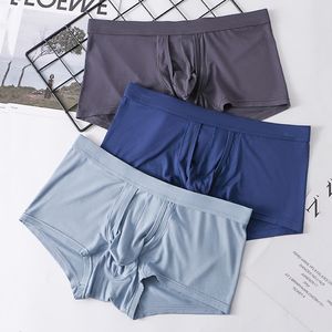Bóxers para Hombre de Verano Color Sólido con Bolsa Separada Ropa Interior Tipo Condón Calzoncillos Bóxer Shorts para Hombre Venta al por Mayor Logo Personalizado - Product Image 4