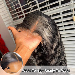 Perruque en cheveux humains bouclés ondulés, prête à porter, pré-épilée, 200% de densité, pré-coupée, frontale HD 13x6, sans colle, pour femmes - Product Image 3
